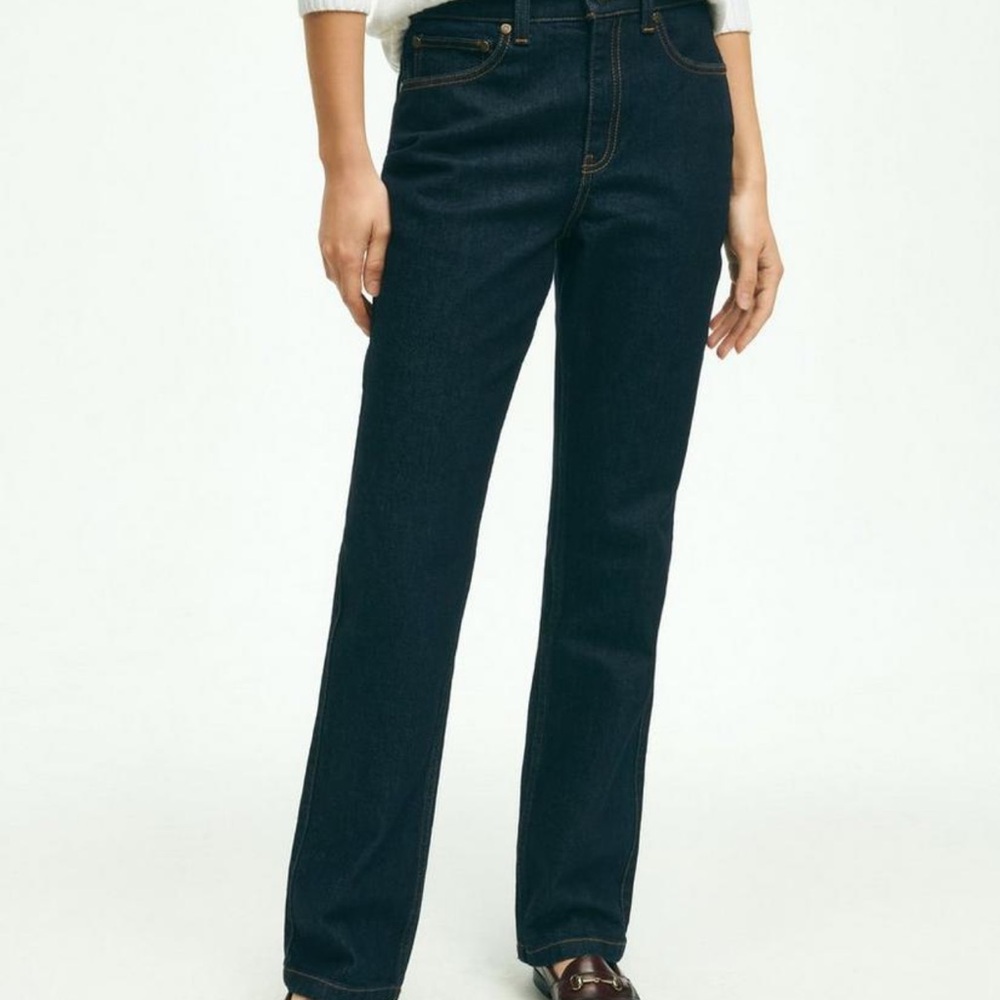 Brooks Brothers Dark Blue Women's Straight Leg Jeans